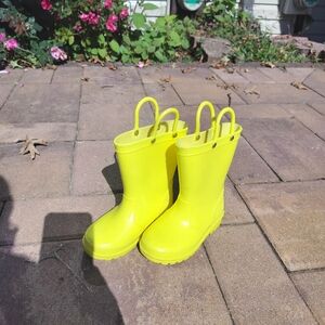 Yellow Kids Rain Boots